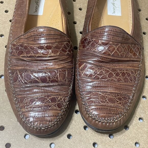 Mezlan Sebastian Lizard Leather Grain Loafers 5633 Spain Brown Size 12 M Men main image 10